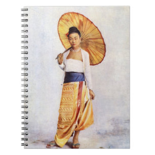 Caderno Espiral Uma Senhora Birmanesa