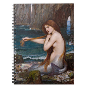 Caderno Espiral Uma sereia de John William Waterhouse 1900 CC1042