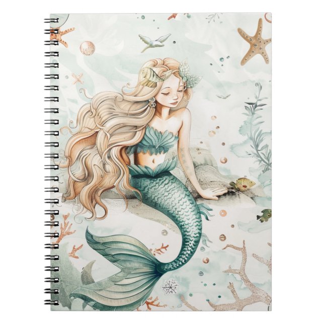 Caderno Espiral Uma Sereia Fofa (Frente)