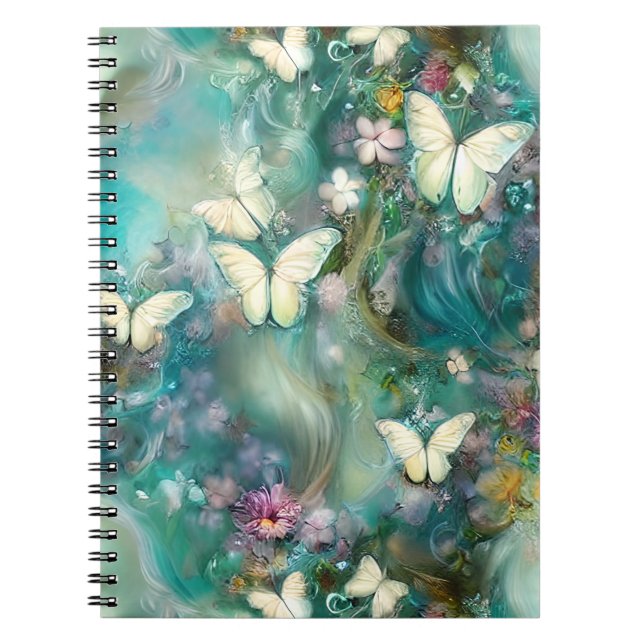 Caderno Espiral Uma Série de Borboletas Místicas Design 3 (Frente)