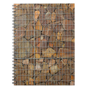 Caderno Espiral Uma textura de tijolos picantes como abstrato de f