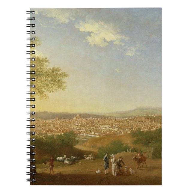 Caderno Espiral Uma vista panorâmica de Florença de Bellosguardo, (Frente)