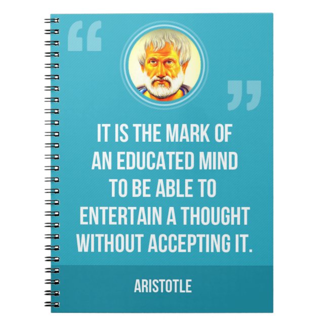 Caderno Espiral Umas citações educadas da mente (Frente)