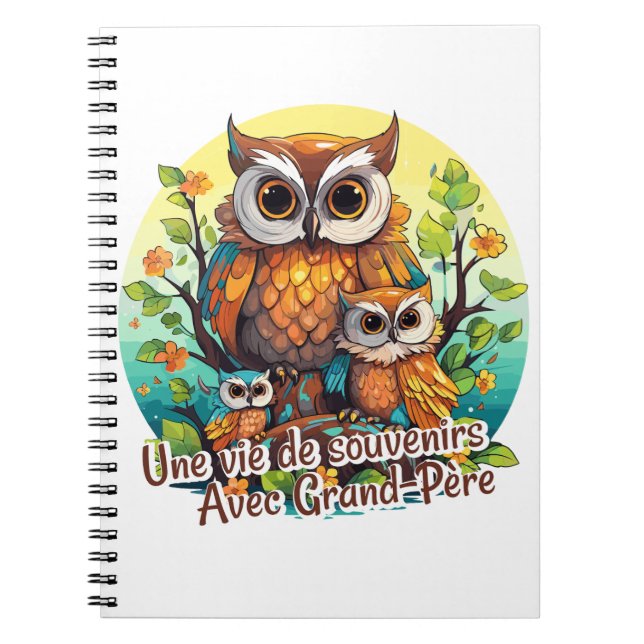 Caderno Espiral Une vie de souvenirs avec Grand-Père (Frente)