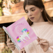 Unicorn Arco-íris Rosa Fofo Personalizado