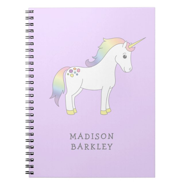 Caderno Espiral Unicorn Cute Kids Pastel (Frente)