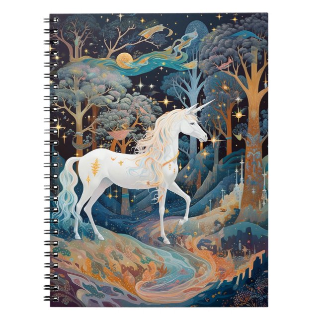 Caderno Espiral Unicorn Fantasy Art (Frente)