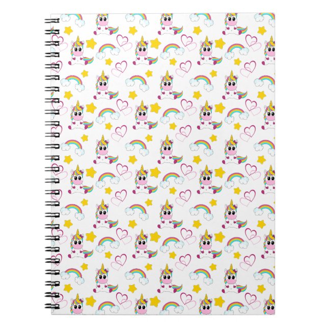 Caderno Espiral Unicorn pattern (Frente)