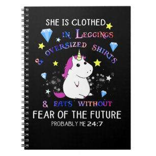Caderno Espiral Unicorn Pony Está Vestida Em Leggings Superdimensi