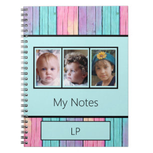 Caderno Espiral Unicórnio colorido 3 toques de fotos