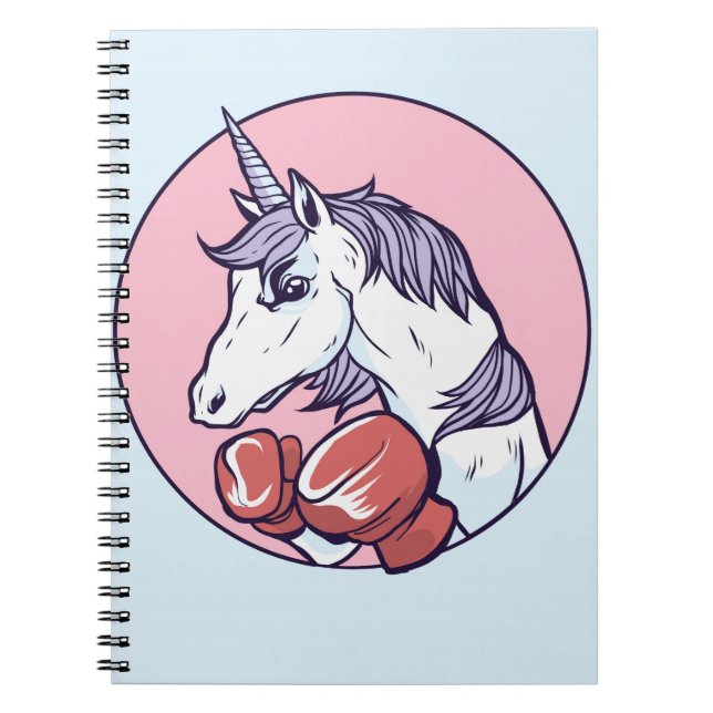 Caderno Espiral Unicórnio de Boxing (Frente)