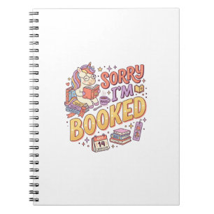 Caderno Espiral Unicórnio Desculpe Estou Ocupado Design Caprichoso