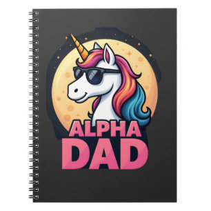 Caderno Espiral Unicórnio Divertido Pai Laufey Homens Dia dos Pais
