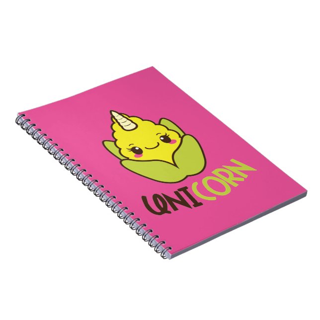 Caderno Espiral Unicórnio do milho (Lado Direito)