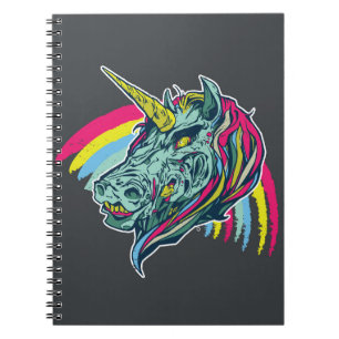 Caderno Espiral Unicórnio do zombi
