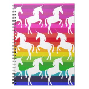 Caderno Espiral Unicórnio e Arco-íris