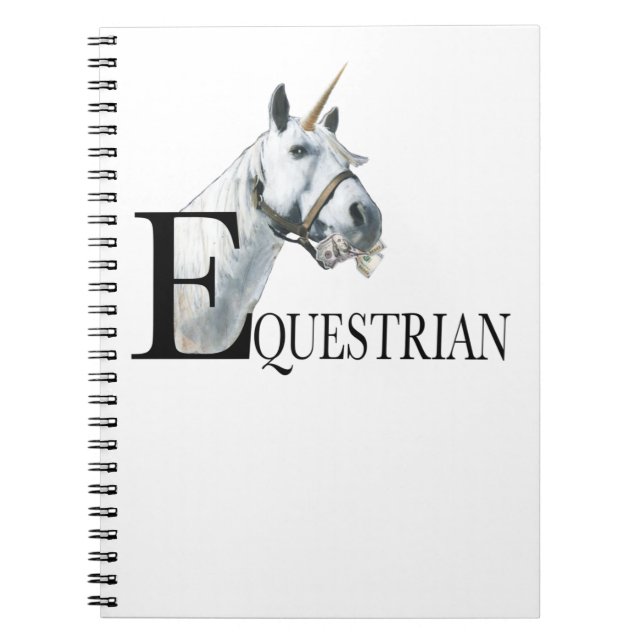 Caderno Espiral unicórnio equestre (Frente)
