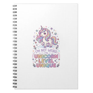Caderno Espiral Unicórnio Eu Não Sou Estranho Sou Unicórnio Nível 