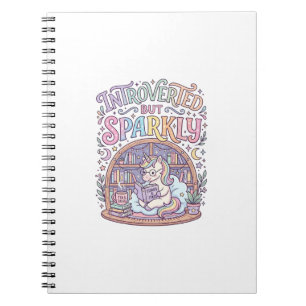Caderno Espiral Unicórnio Introvertido mas Espelhante Original Bra