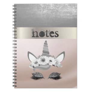 Caderno Espiral Unicórnio Lótus Elegante e Adorável