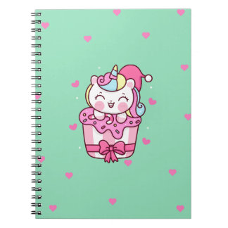 Caderno Espiral unicórnio mágico bonito