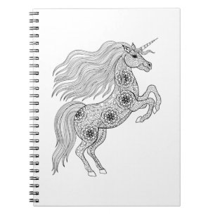Caderno Espiral Unicórnio mágico inspirado