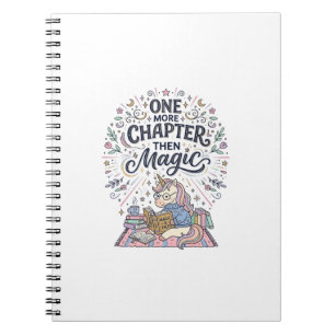 Caderno Espiral Unicórnio Mais Um Capítulo Então Magia Impressão P