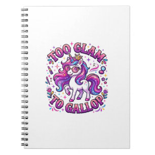Caderno Espiral Unicórnio Muito Glam para Galopar Impressão Comerc