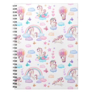 Caderno Espiral Unicórnios