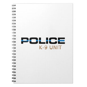 Caderno Espiral Unidade da polícia K-9