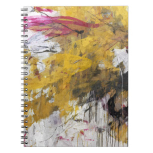 Caderno Espiral Unidade ouro branca cor-de-rosa amarela Abstrato