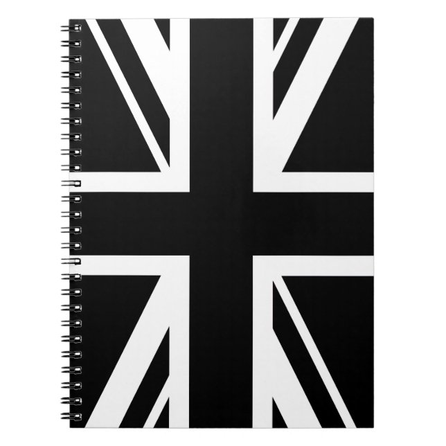 Caderno Espiral Union Jack ~ Black and White (Frente)
