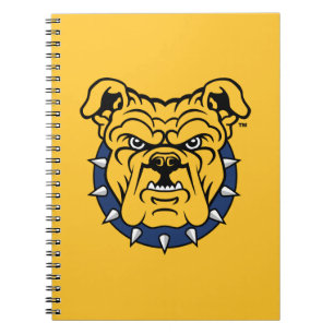 Caderno Espiral Universidade Estadual da NCA&T   Rosto de Buldogue