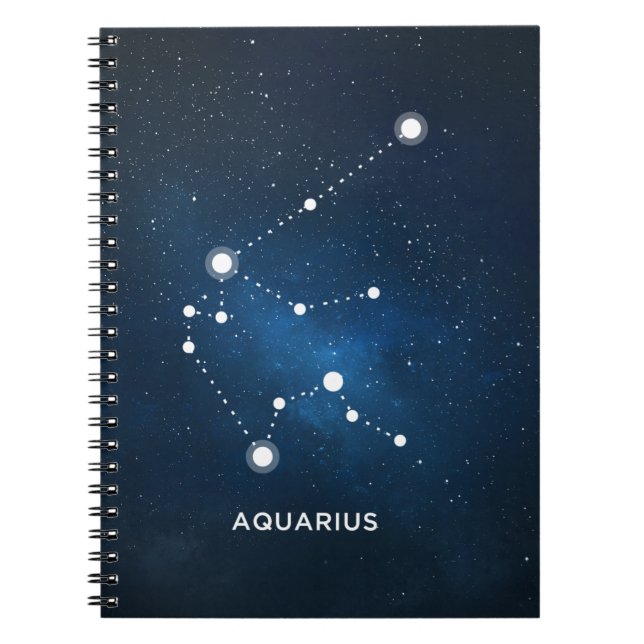 CADERNO ESPIRAL UNIVERSO AZUL ESTRELADO ELEGANTE DA AGUARELA - (Frente)