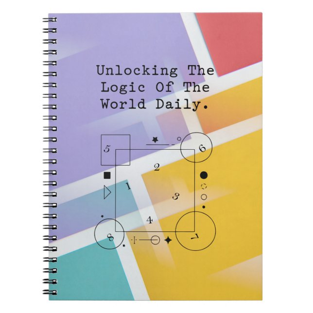 Caderno Espiral Unlocking World's Logic Daily | Math Insights (Frente)