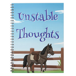 Caderno Espiral Unstable Thoughts, horse and pasture 
