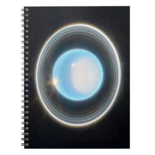 Caderno Espiral Urano Planeta com Imagem JWST de Anéis