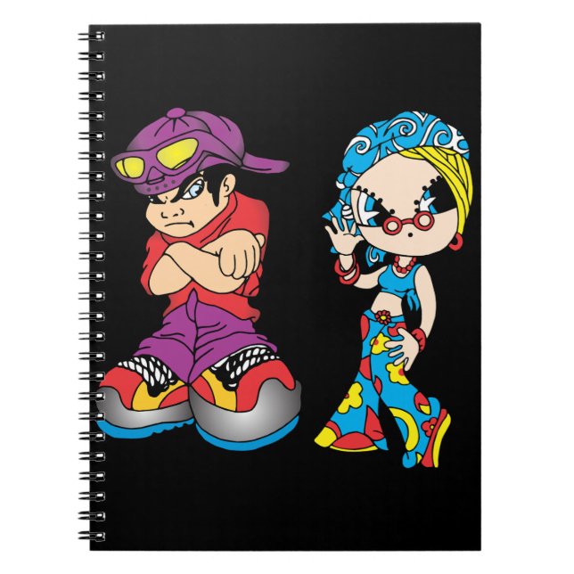 Caderno Espiral Urban Cartoon Duo Tee (Frente)
