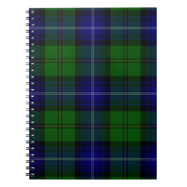 Caderno Espiral Urquhart tartan Blue xadrez (Frente)