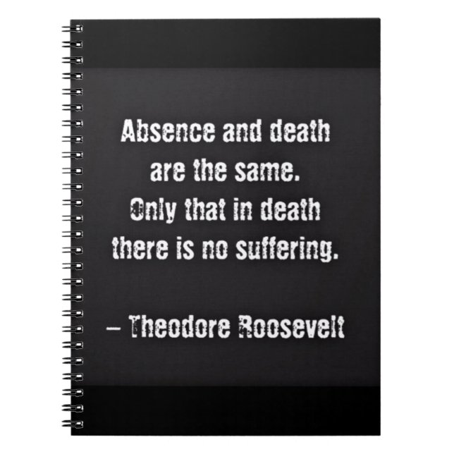 Caderno Espiral Ursinho Roosevelt - Ausência E Morte (Frente)