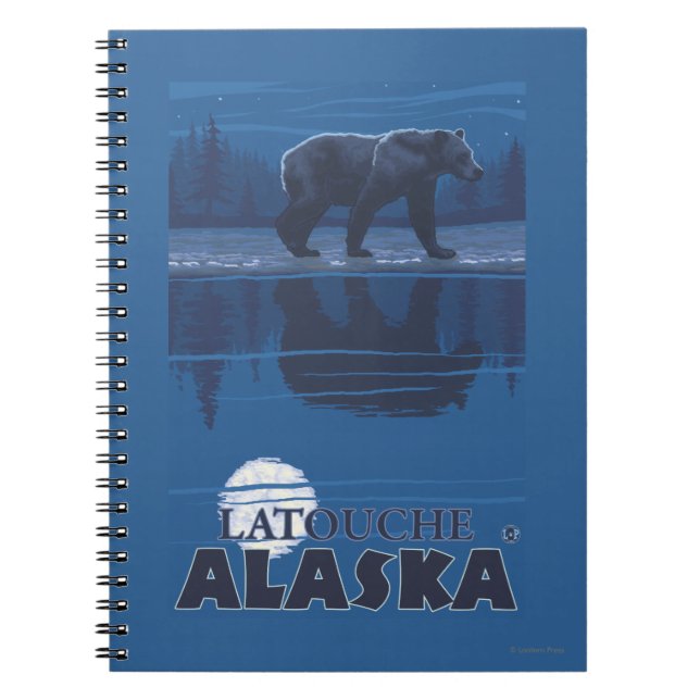 Caderno Espiral Urso à Lua - Latouche, Alasca (Frente)