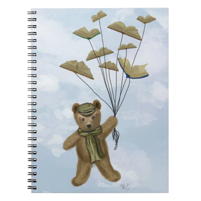 Caderno Espiral Urso com Borboletas de Livro 2 (Frente)