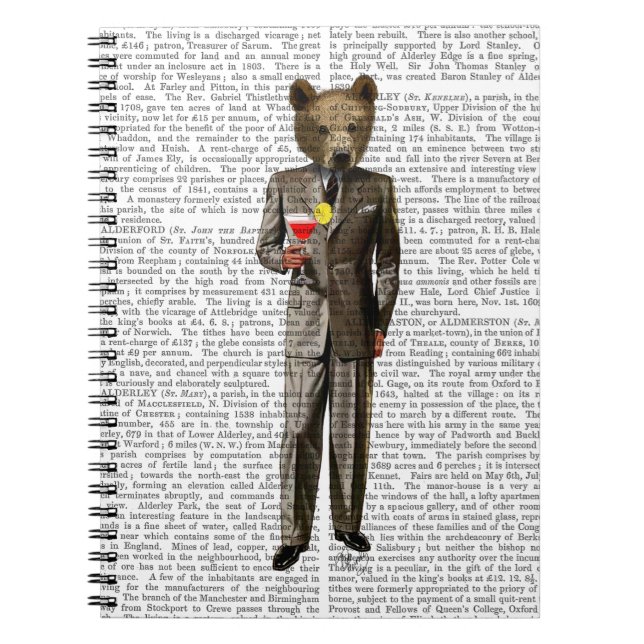 Caderno Espiral Urso com Cocktail (Frente)