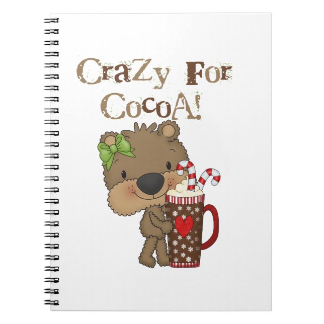 Caderno Espiral Urso da menina louco para o cacau (Frente)