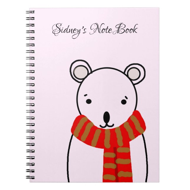 Caderno Espiral Urso de inverno (Frente)