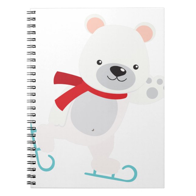 Caderno Espiral Urso De Inverno De Pé De Gelo (Frente)