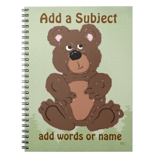 Caderno Espiral Urso de Teddy O1 (Frente)
