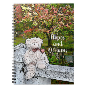 Caderno Espiral Urso de Teddy perto do Pond