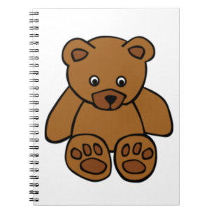 Caderno Espiral Urso de ursinho de Brown