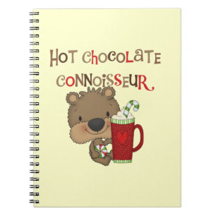 Caderno Espiral Urso do menino do perito do chocolate quente
